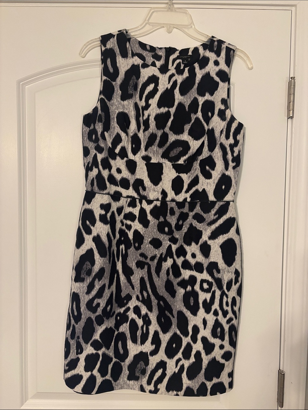 Ann Taylor Girls Black and White Leopard Sheath Dress